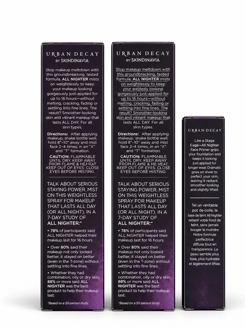 Urban Decay All Nighter 3-Piece Makeup Setting Spray + Face Primer Bundle.NWT